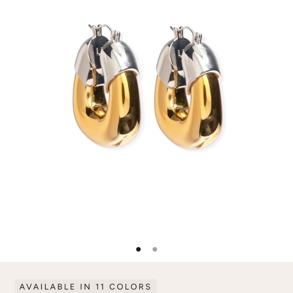 Lizzie Fortunato Organic Hoops in mixed metal - Picture 1 of 3